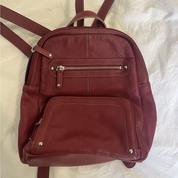 VTG Wilson Leather Mini Backpack Purse 10x9x4” Handbag Red - Picture 6 of 14